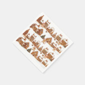 Gingerbread Houses Man Cookies Weihnachtsdorf Serviette (Ecke)