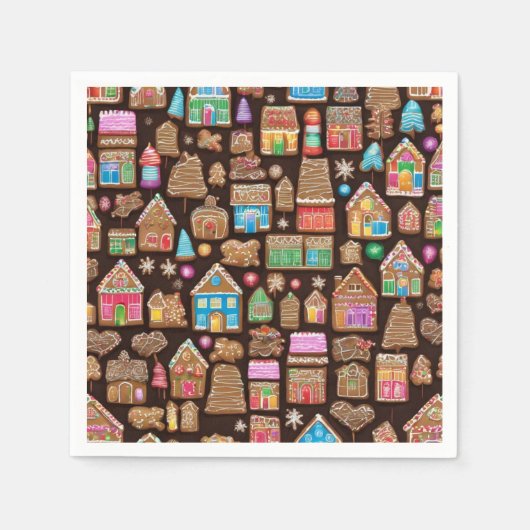 Gingerbread Houses Serviette (Vorderseite)