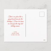 Gingerbread Hugs Weihnachtskarte Feiertagspostkarte (Rückseite)