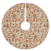 Gingerbread Joy Christmas Tree Skirt Polyester Weihnachtsbaumdecke (Vorderseite)
