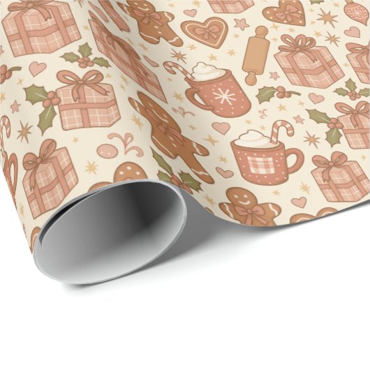 Gingerbread Joy Geschenkpapier (Rolleneckpunkt)