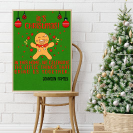 Gingerbread Joy Personalisiert Weihnachtslied Poster