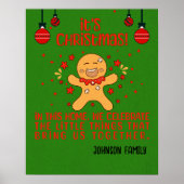 Gingerbread Joy Personalisiert Weihnachtslied Poster (Vorne)