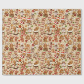 Gingerbread Joy Weihnachtspapier Geschenkpapier (Flach)