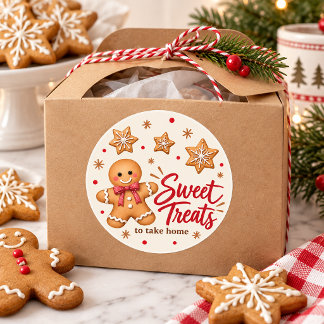Gingerbread-Keks-Austausch Süße Leckereien zum Mit Runder Aufkleber