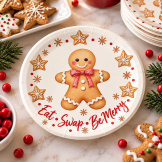 Gingerbread-Keks-Tausch-Ess-Tausch-Sei-Fröhlich-Pa Pappteller