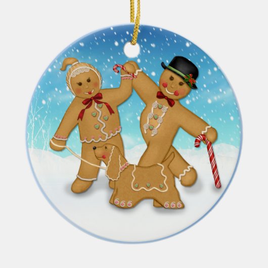 Gingerbread Keramik Ornament (Vorne)