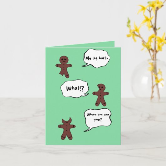 Gingerbread kerst karte (Gelbe Blume)