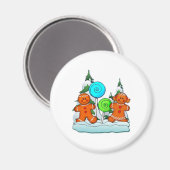 GINGERBREAD KIDS UND LOLLIPOPS VON SHARON SHARPE MAGNET (Vorderseite/Rückseite)