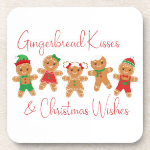 Gingerbread Kisses & Christmas Wishings Getränkeuntersetzer