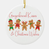 Gingerbread Kisses & Christmas Wishings Keramik Ornament (Vorne)