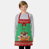 Gingerbread Kitchen Boy & Girl Cookie Graphic Schürze (Getragen)