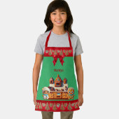 Gingerbread Kitchen Boy & Girl Cookie Graphic Schürze (Insitu)