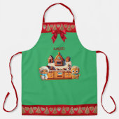 Gingerbread Kitchen Boy & Girl Cookie Graphic Schürze (Vorderseite)