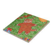 GINGERBREAD KITTY 4,25" Square Keramik Tile Fliese (Seite)