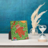 GINGERBREAD KITTY 5,5"x5,5" Plaque + Easel Fotoplatte (InSitu)