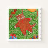 GINGERBREAD KITTY 8.5x8.5 SpiralNotebook Notizblock (Rückseite)