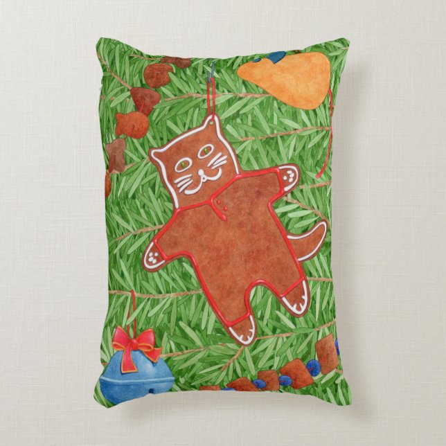 GINGERBREAD KITTY Accent Kissen (Vorderseite(Vertikal))