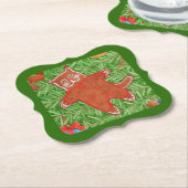 GINGERBREAD KITTY Bracket Paper Untersetzer / Gree (angewinkelt)