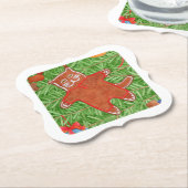 GINGERBREAD KITTY Bracket Paper Untersetzer / Whit (angewinkelt)