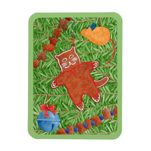 GINGERBREAD KITTY Flexibles Magnet (Vertikal)