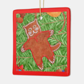 GINGERBREAD KITTY Keramik Keramikornament (Links)