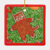 GINGERBREAD KITTY Keramik Keramikornament (Rückseite)