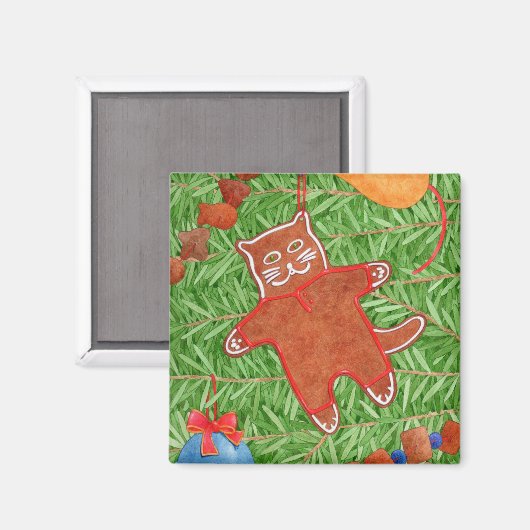 GINGERBREAD KITTY MAGNET (Vorderseite/Rückseite)