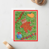 GINGERBREAD KITTY Meowy Christmas 4.25x5.5 Card II Mitteilungskarte (Vorderseite/Rückseite Beispiel)