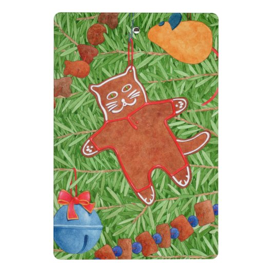 GINGERBREAD KITTY Mini-Zwischenablage Mini Klemmbrett (Rückseite)