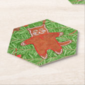 GINGERBREAD KITTY Pointy Hexagon Paper Untersetzer (angewinkelt)