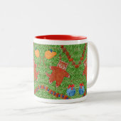 GINGERBREAD KITTY Red Two Tone Tasse (VorderseiteRechts)