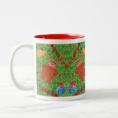 GINGERBREAD KITTY Red Two Tone Tasse (Links)