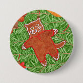 GINGERBREAD KITTY Round Button Button (Vorderseite)