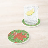 GINGERBREAD KITTY Round Sandstone Untersetzer (Seite)
