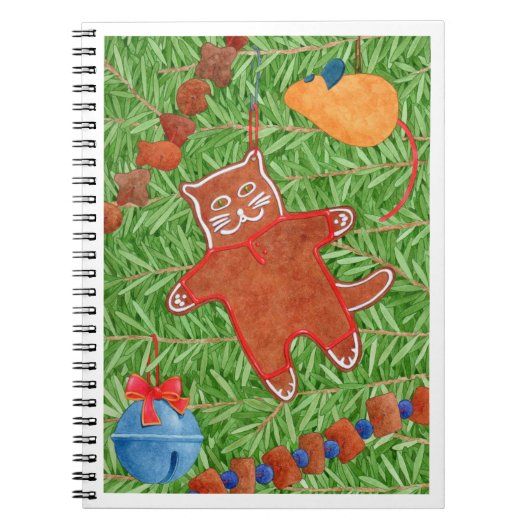 GINGERBREAD KITTY Spiral Notebook Notizblock (Vorderseite)