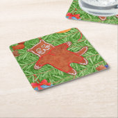 GINGERBREAD KITTY Square Paper Untersetzer (angewinkelt)