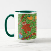 GINGERBREAD KITTY Tall Hunter Green Combo Tasse (Links)