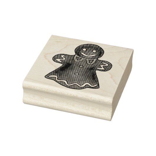 Gingerbread Lady Woman Weihnachtskeks Gummistempel (Stempel)