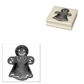 Gingerbread Lady Woman Weihnachtskeks Gummistempel (Stempel)