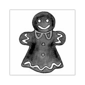 Gingerbread Lady Woman Weihnachtskeks Gummistempel (Prägung)