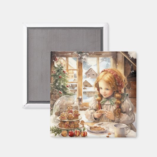 Gingerbread Landküche Magnet (Vorderseite/Rückseite)