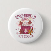 Gingerbread latte hot cocoa christmas button (Vorderseite)