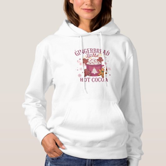 Gingerbread latte hot cocoa christmas hoodie (Vorderseite)