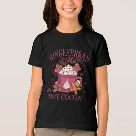 Gingerbread latte hot cocoa christmas Tri-Blend shirt (Vorderseite)