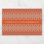 GINGERBREAD-Lebensmittel-Container-Etikett / Horiz Lebensmitteletikett (Einzelnes Label)