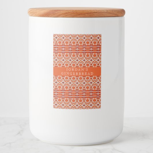 GINGERBREAD-Lebensmittel-Container-Etikett / Verti Lebensmitteletikett (Vorderseite)