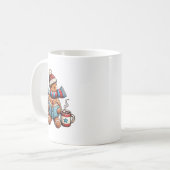 Gingerbread Lesebuch Liebhaber Weihnachtslied Kaffeetasse (Vorderseite Links)
