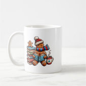 Gingerbread Lesebuch Liebhaber Weihnachtslied Kaffeetasse (Links)