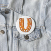 Gingerbread Letter U Monogram Holiday Cookie Button (Beispiel)